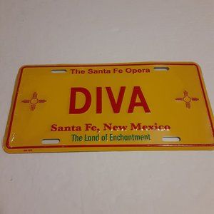 Diva Novelty The Santa Fe Opera Santa Fe, New Mexico License Plate